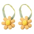 thumbnail image 2 of Neinkie 2Pcs Curtain Tieback Cute Cartoon Elastic Fluffy Multipurpose Reusable Decorative Soft Fabric Flower Curtain Rope Holdback Plush Toy Home Accessories, 2 of 9