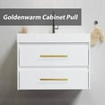 thumbnail image 5 of Goldenwarm 10 Pack Kitchen Cabinet Handles Brushed Brass Gold Hardware 4in Hole Centers Cupboard Drawer Pulls, 5 of 7