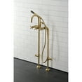 thumbnail image 2 of Aqua Vintage CCK8407DX Concord Freestanding Tub Faucet with Supply Line, Stop Valve, Brushed Brass, 2 of 7