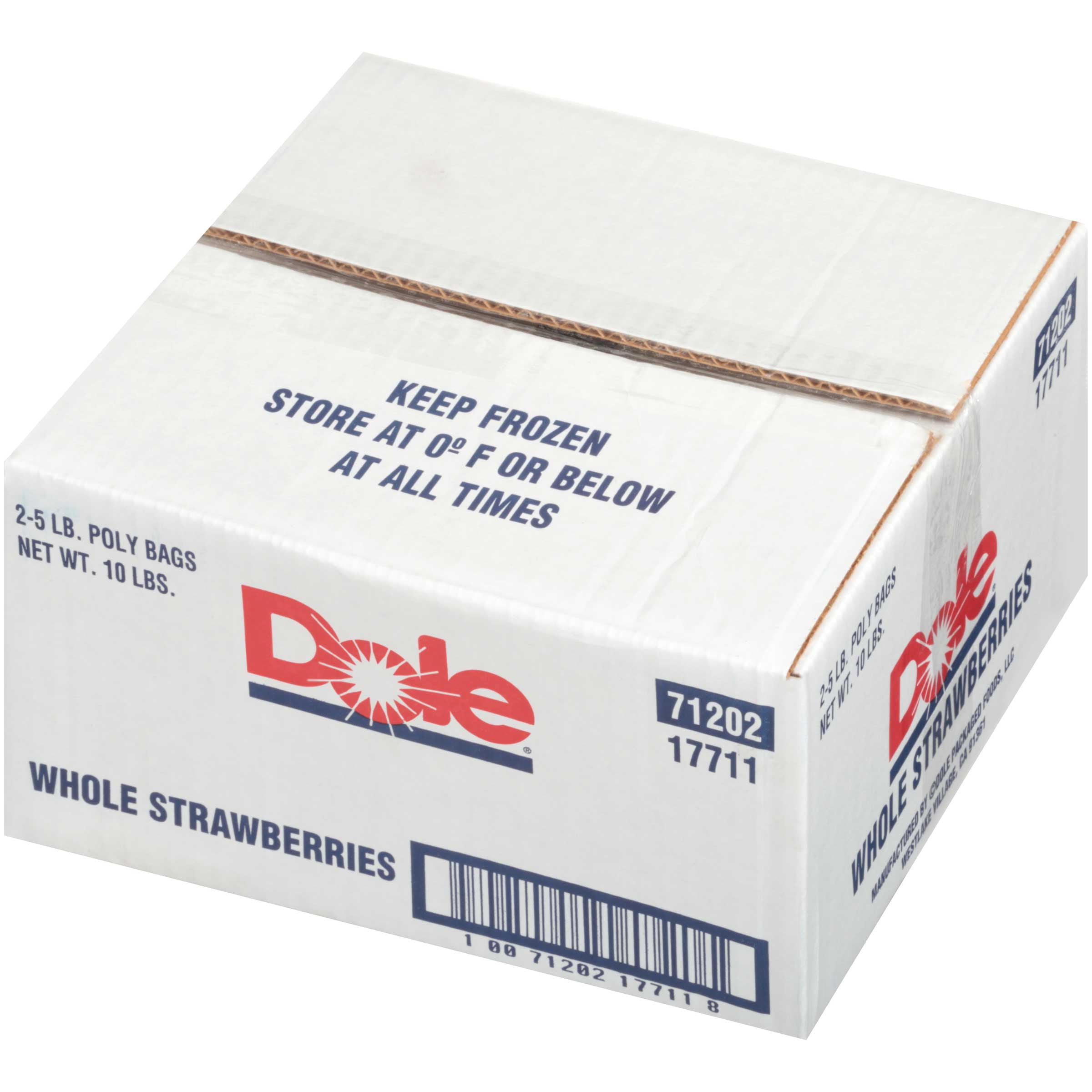 Dole Individual Quick Frozen Strawberry, 5 Pound -- 2 per case.