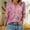 Hot Pink women's boho tops a1, variant on Women's Summer V Neck Tops for Women Cute Trendy 3/4 Sleeve Ruffle Smocked Button Down Boho Casual Pullover Blouse Graphic Work Tunic, Green M