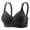Black, variant on Adjustable Support Wireless Bra, Plus Size Thin Smooth Seamless Bralette, Shaping Gathered Comfort Brassiere, Essential Daily Lingerie for Plus Size Women Indoor Use Black 38