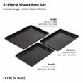 thumbnail image 4 of Thyme & Table Nonstick Sheet Pan 3-Piece Set - Black, 4 of 14
