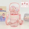 thumbnail image 1 of Botellas de agua de plástico para deportes al aire libre de 745 ml para hombres y mujeres, vasos dobles para beber, gran capacidad con pajita, artículos para beber sin BPA, 1 of 6