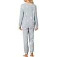 thumbnail image 3 of INSPIRE CHIC Women's Long Sleeve Pajama Sets Star Printed Knit Sweatshirt 2 Piece Sleepwear S Pink, 3 of 6