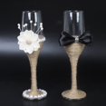 thumbnail image 3 of Wedding Glass Cup, Glass Transparent 2PCS Champagne Flutes  For Weddings Birthdays, 3 of 8