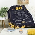 thumbnail image 3 of 60th Birthday Gifts for Women Men, 60 Year Old Birthday Gift for Mom Dad, Happy 60th Birthday Decorations for Woman Man, 60th Birthday Gift Ideas, 1963 Birthday Gifts Throw Blanket 60 x 50 inch, 3 of 6