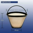thumbnail image 3 of GoldTone Reusable #4 Cone Replacment Cuisinart Coffee Filter - Permanent Cuisinart Coffee Filter for Cuisinart Machines and Brewers, 3 of 6