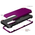 thumbnail image 2 of Feishell for Samsung Galaxy A14 Case 5G, 3 in 1 Heavy Duty Protection Hybrid Hard PC Soft Silicone Rugged Bumper Anti Slip Full-Body Protective Cases for Samsung Galaxy A14 5G, Purple, 2 of 6