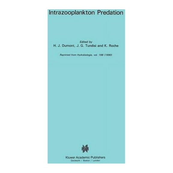 Developments in Hydrobiology Intrazooplankton Predation, Book 60, (Hardcover)