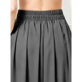 thumbnail image 5 of Womens Dark Grey Flowing Maxi Skirt A-Line Casual Solid Color, 5 of 5
