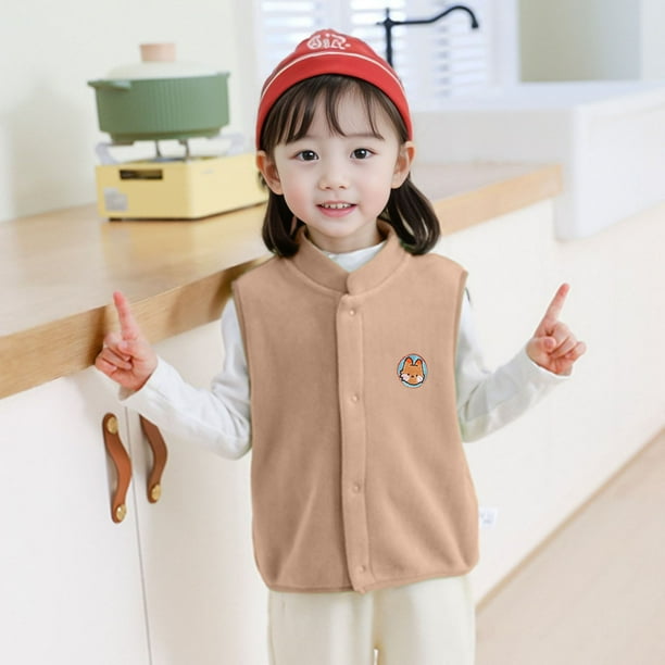 Gibobby Chaqueta de Forro Polar para bebes ninosChaleco de animados de invierno para ninos y ninas chaqueta abrigo de lana calido para ninos chaqueta Cafe 2 3 Anos Walmart en linea