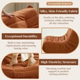 thumbnail image 6 of Modern Lounge Chair for Indoor,Button Tufted Corduroy Upholstered Recliner,Deck Chair for Bedroom Living Room,Orange, 6 of 8