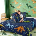 thumbnail image 4 of Erosebridal Colorful Dinosaur Full Size Comforter Sets for Kids, Navy Blue Bedding Sets, 4 of 6