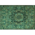 thumbnail image 1 of Ahgly Company Machine Washable Indoor Rectangle Animal Turquoise Blue Traditional Area Rugs, 2' x 4', 1 of 4