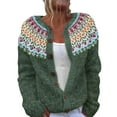 thumbnail image 1 of Jindong Cardigan Tricoté Confortable à Imprimé Floral en Peluche pour Femmes, 1 of 4