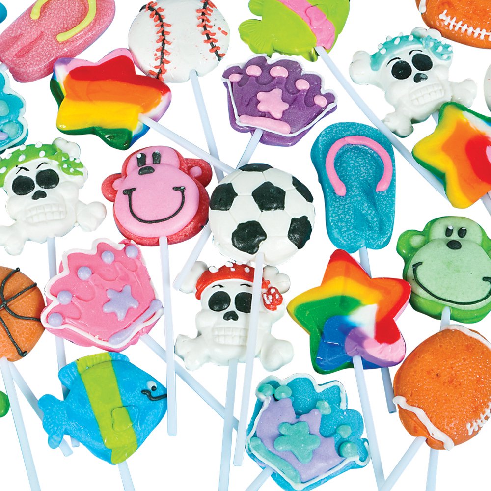 RI Novelty Halloween Lollipop Trick or Treat Candy 48pc Assorted