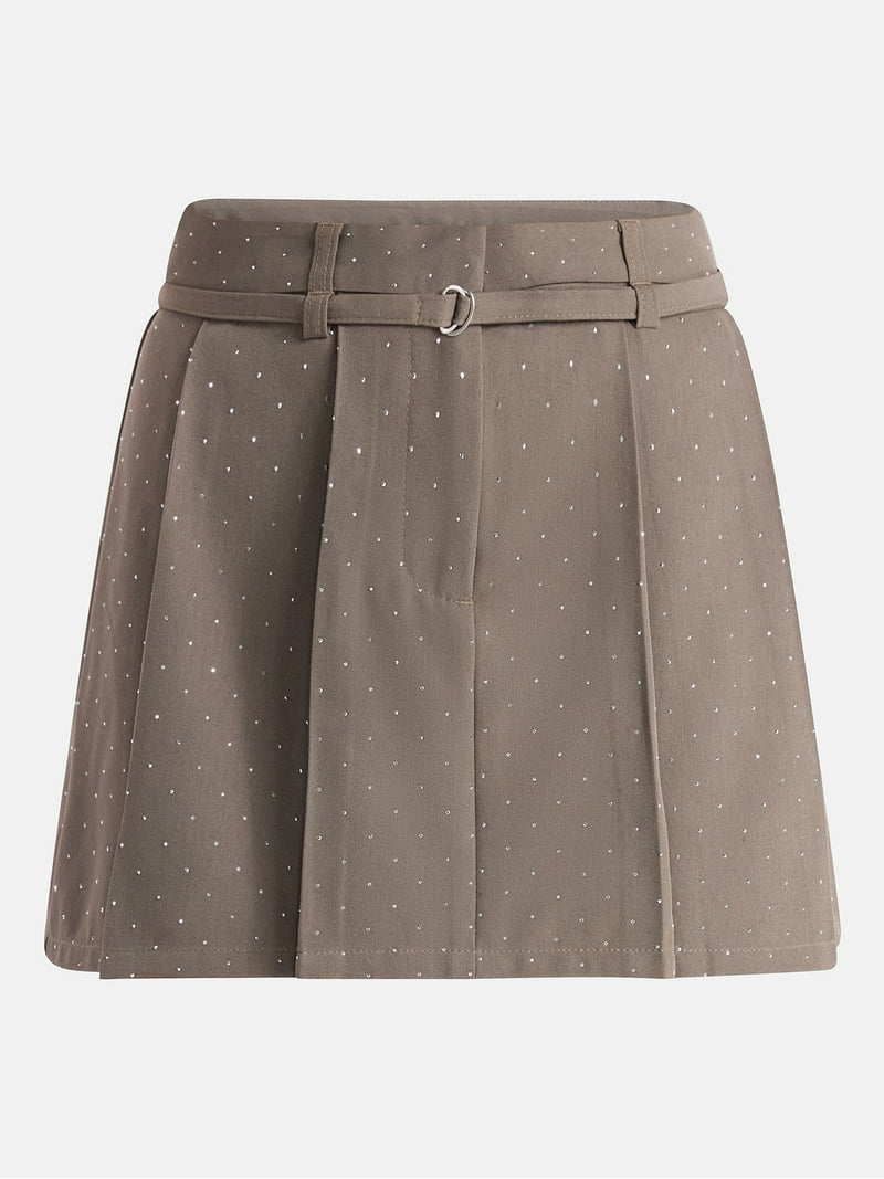 No Boundaries Embellished Pleated Mini Skirt, Women's - Walmart.com