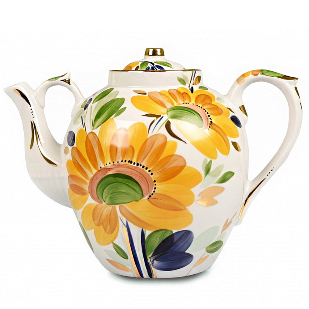 Decorative Teapot Dulevo Porcelain 152 fl oz Russian HandPainted