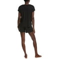 thumbnail image 2 of N Natori womens  2pc Sooth Pajama Short Set, xs, Black, 2 of 3