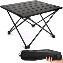 Camping Side Table, Portable Folding Beach Table, Small Aluminum Picnic Backpacking Table for Outdoor Cooking, BBQ, Hiking, Boat, Travel, 15.5''L x 13.8''W x 11.4''H