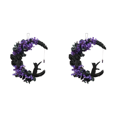 thumbnail image 1 of Corona Halloween Guirnalda Regalo Puerta Del Hogar() Púrpura, 1 of 5