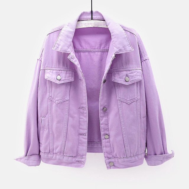Women Spring And Autumn Coats Warm Solid Long Sleeve Denim Jacket Outerwear