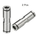 thumbnail image 3 of Uxcell 5/32" Push to Connector Fitting,  Tube OD Nickel Plated Brass Quick Connect Air Line Connector, Silver 2Pcs, 3 of 6