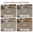 thumbnail image 7 of ODIKA 8'x10' Brown Beige Geometric Medallion Design Washable Area Rug Intricate Moa-01-Mh-Cocoa-Stone Motif Durable, Non-Slip for Living Room, Under Sectional, Family, 7 of 7