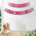 thumbnail image 4 of Lindo perro cumpleaños fiesta Banner decoración crear de fiesta impreso perro pata cachorro feliz cumpleaños Banner para ramas de árbol pared Rosa Sunnimix pancartas de fiesta, 4 of 8