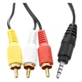 thumbnail image 4 of 4.9ft 3.5mm plug to 3 Male Adapter AV Extension Cable for TV VCD DVD, 4 of 4