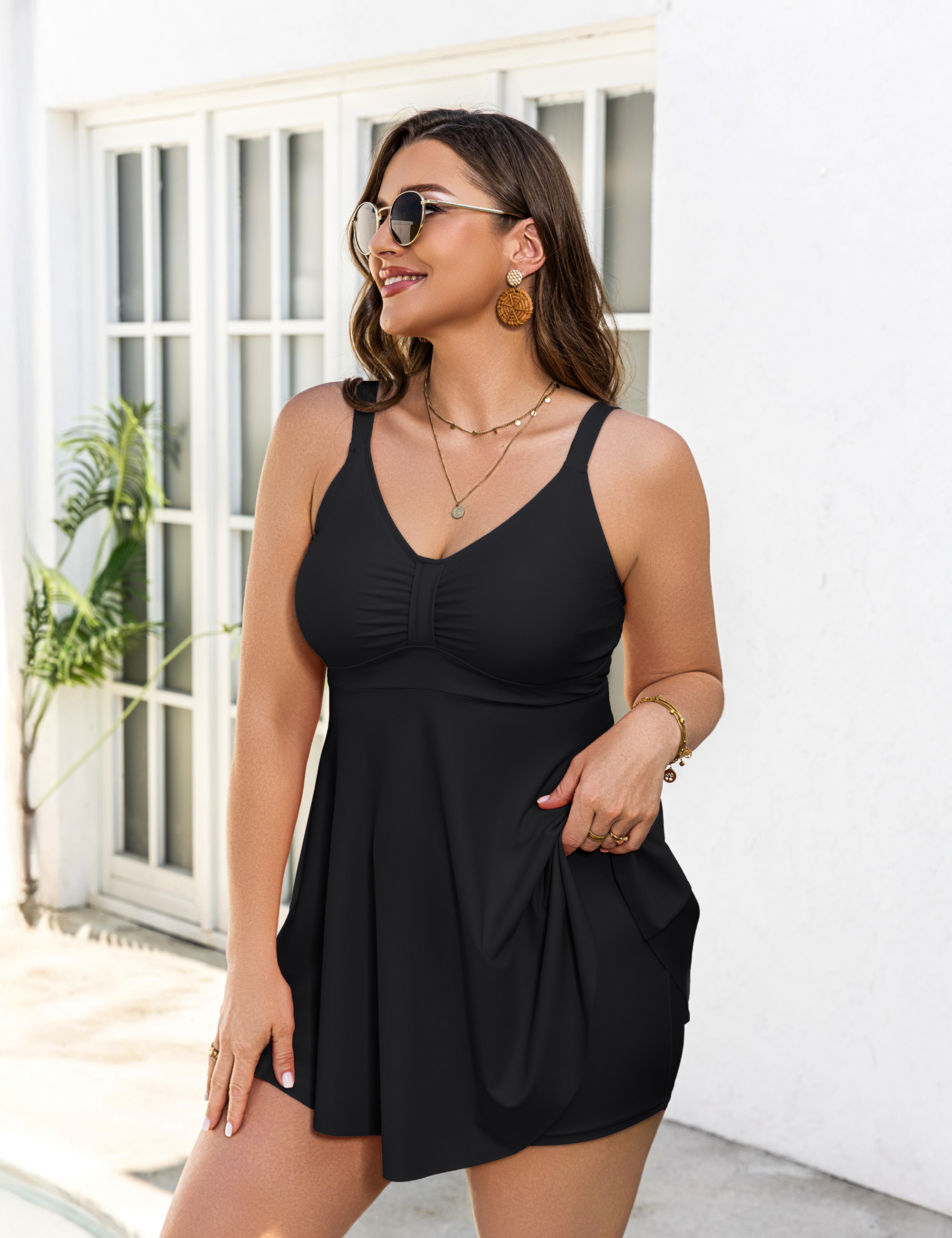 a.Jesdani Women's Plus Size Two-Piece Tankini with Boy Shorts, 5X photo 3
