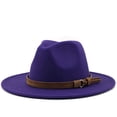 thumbnail image 1 of Sombrero sencillo con cinturón de gamuza y lana, estilo jazz, para otoño e invierno, para mujer, 1 of 5