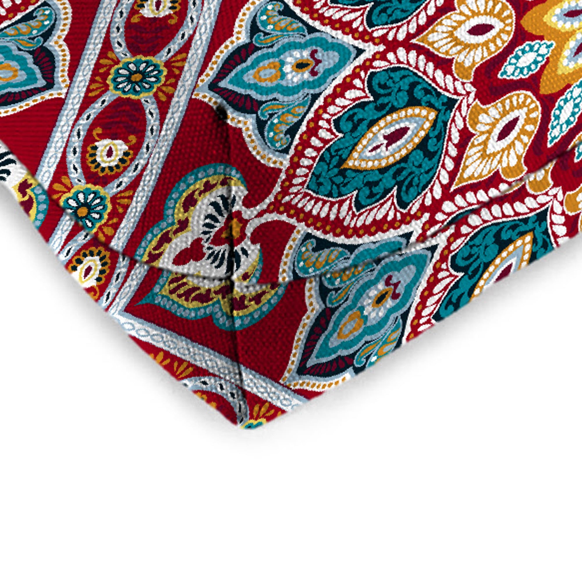 Jordan Manufacturing 18" x 18" Medlo Sonoma Multicolor Medallion Square Tufted Contoured Outdoor Wicker Seat Cushion (2 Pack)