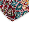 thumbnail image 5 of Jordan Manufacturing 18" x 18" Medlo Sonoma Multicolor Medallion Square Tufted Contoured Outdoor Wicker Seat Cushion (2 Pack), 5 of 14