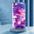 thumbnail image 2 of Dteck Phone Case Compatible with iPhone SE 2022, iPhone SE 2020, iPhone 8, iPhone 7,Marble Pattern IMD Shockproof Silicone Soft Flexible TPU Slim Lightweight Protective Cover,Purple Marble, 2 of 5