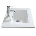 thumbnail image 2 of WONLINE 24" Vanity Top Integrated Sink Bowl White Ceramic + Faucet & Drain Bathroom Sink, 2 of 9