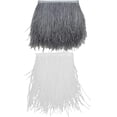 thumbnail image 1 of 2x disfraz de flecos de plumas, decoración artesanal para coser Blanco Gris Claro, 1 of 9