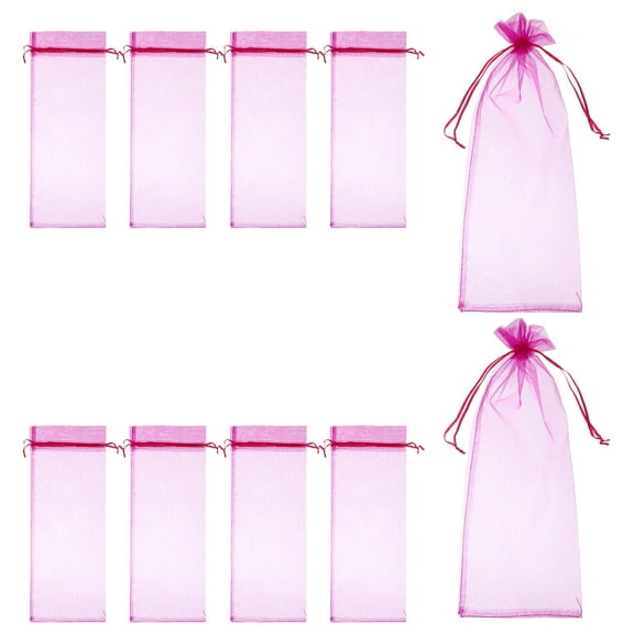 Raindrops 10Pcs Rosy Sheer Organza Small Organza Bags for Elegant Wine Bottle present Packaging