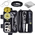 thumbnail image 1 of Équipement de Survie d'Urgence Extérieur 12-en-1 Kit d'Outils Tactiques pour Camping Randonnée, 1 of 1