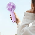 thumbnail image 5 of Qocolhg Mini Portable Handheld Fan with Buckle, High Speeds Small Fan, USB Rechargeable Hand Fans, Battery Operate Personal Fan for Outdoor, Indoor, Commute, Office, Travel, Purple, Summer Clearance, 5 of 6