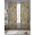 thumbnail image 2 of Vintage Spring Floral Sheer Curtains 84 Inch Length 2 Panels Set Window Treatments, Farmhouse Flowers Green Vintage Rod Pocket Semi Curtains for Living Room/Bedroom/Kitchen Décor, 104"W x 84"L, 2 of 7