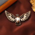 thumbnail image 4 of Rhinestone Eagle Bird Brooch Pin for Women Men Vintage Teardrop Green Crystal Eye Flying Animal Brooches Lapel Elegant Hat Bag Suit Costume Accessories Jewelry Father Friend, 4 of 12