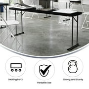 Flash Furniture Kathryn 6' Rectangular Plastic Folding Training Table, Black