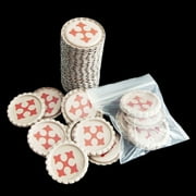 100pcs 1'' Flat Linerless Double Sided Painted Flattened Bottle Caps Craft #42