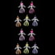 thumbnail image 4 of 10 Piezas de Colgantes de Abalorios de ángel, Pendientes, Accesorios de Joyería, Gota, 4 of 9