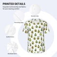 thumbnail image 3 of Rateoe Avocado Friends Pattern Men’s Baseball Short Sleeve Polo Shirt, Midweight Men's Shirt Golf Shirt Polo Shirts Quick Dry Short-Medium, 3 of 7