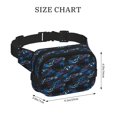 thumbnail image 2 of Lafuoo Blue Sports Car Pattern Square Double Layer Waist Bag, Adjustable Buckle Bag Accessories for Men and Women-One Size, 2 of 6