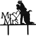 thumbnail image 2 of Unik Occasions "Mr. and Mrs." Silhouette Acrylic Cake Topper, 2 of 2