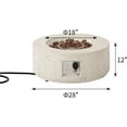 thumbnail image 6 of VENTOPYR Outdoor 28-inch Round Propane Fire Pit Table, 40,000 BTU Concrete Fire Pit (Tank Outside), 6 of 8